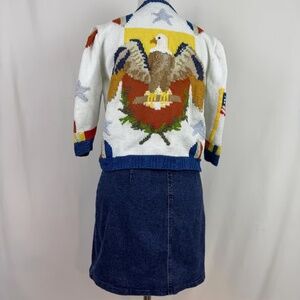 Incredibly Rare Berek Marta D Patriotic Eagle Cardigan